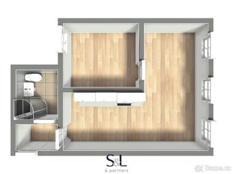 Nabízíme k pronájmu novostavbu bytu 2+kk s výměrou 48,1 m2, - 6
