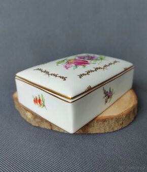 Unikátní ručně malovaná porcelánová dóza Dresden (1902-1916) - 6