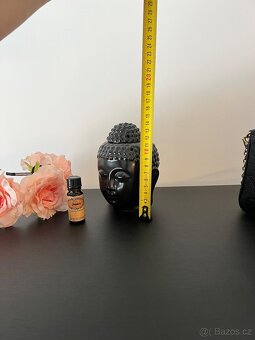 aroma lampa černá keramická svicen buddha - 6