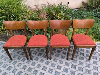 Retro dřevěné jídelní židle TON - 50. léta - 6