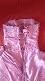 Dlouhé korzetové svatební šaty vel 42 - 6