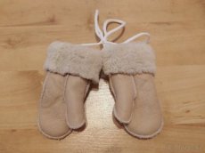 Set kožené rukavičky a botky s ovčí vlnou - 6