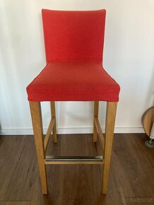Barová židle IKEA Henriksdal bílá/červená - 6