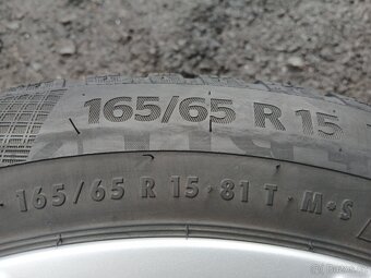 Prodám sadu Orig ALU kol VW 165/65R15 zimní - 6
