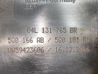 DPF filtr pevných částic 04L131765BR VW Passat B8 r.v. 2017 - 6
