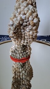 VINTAGE RETRO FIGURKA KOHOUTA POSÁZENÁ MUŠLEMI 60.-70.LÉTA - 6