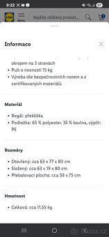Sklápěcí přebalovaci pult Lidl - 6