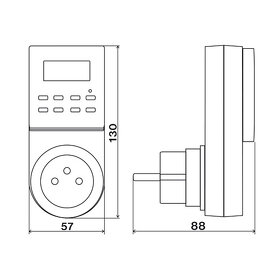 Digitální Spínací Zásuvka - Časovač, Nový - 6