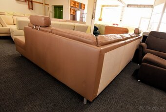 Sedací souprava tvaru U - kůže - SLEVA - 6