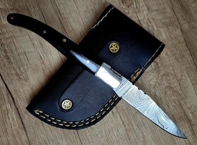 kapesní Damaškový nůž typu BUFFALO LAGUIOLE + kožené pouzdro - 6