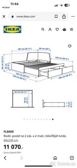 Rozkladaci postel Ikea flekke 80/200 rozlozena 160/200 - 6
