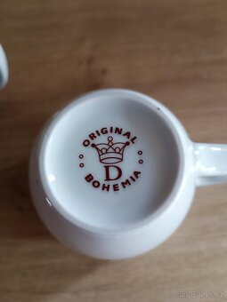 2k hrnek modrá míšeňská růže, Český porcelán BOHEMIA - 6