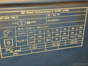 Prodám co2 svářečku EINHELL BT-GW 190 D.(MAX 190 A) + BOMBA - 6
