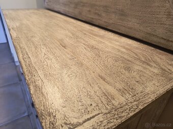 Masivní komoda a zrcadlo z mangového dřeva - 6