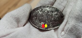 Odznak - placka příslušníka Gestapa. Kopaný nález. - 6