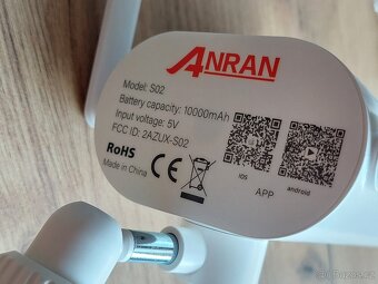 Venkovní otočná WiFi 2K kamera ANRAN se solárním panelem - 6