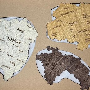 Dřevěná mapa České republiky NOVÁ - 6