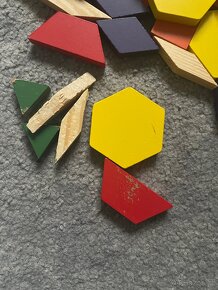 Kreativní dřevěné geometrické tvary, tangramy Woody puzzle - 6