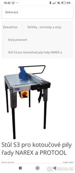 Frézovací stůl S 3 pro kotoučové pily a pro horní frézky - 6