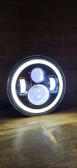 Tatra,v3s,multicar přední LED světla 178mm 7' (angel eyes) - 6
