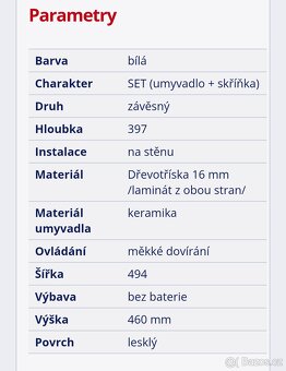 Skříňka s umyvadlem Lara Como 50 - 6