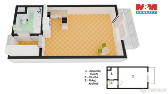 Pronájem bytu 1+kk v Pardubicích, ul. Dubová - 6