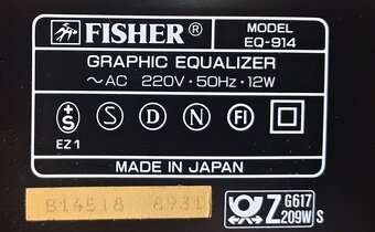JAPONSKÁ HIFI SESTAVA FISHER - ZESILOVAČ ,TUNER ,CD - 6