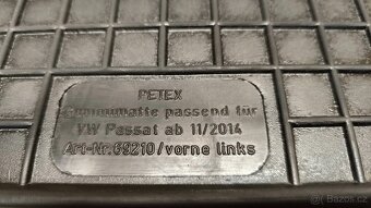Autokoberečky Volkswagen Passat B8, gumové, PETEX - 6
