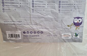 Dětská postýlka s matrací a 2x nepropustná plachta - 6