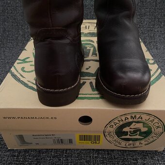 Dámské dívčí zimní kožené boty kozačky Panama Jack vel. 36 - 6