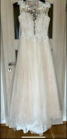 Ivory svatební šaty s nádechem růžové - 6