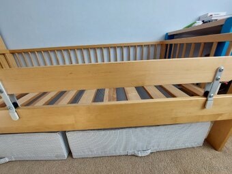 Dětská postel 2 ks Ikea Gulliver 160/70 vč. roštu a zábrany - 6