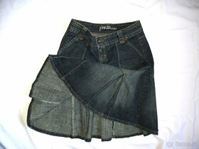 C&A Riflová džínová sukně s elastanem vel.40-42 - 6