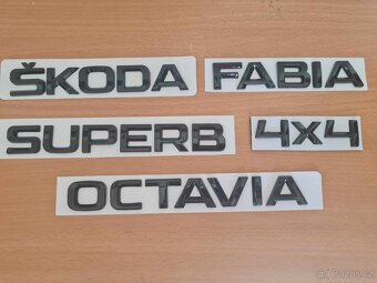 ŠKODA nápisy ČIERNE / CHROMOVE - 6