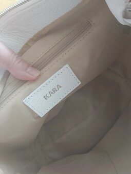 super bílá kožená kabelka Kara - 6