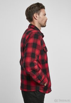 Bunda Brandit Lumberjacket - červená-černá - 6
