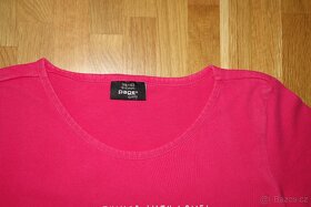 2x tmavě růžové letní tričko pro dvojčata vel.146 - 6