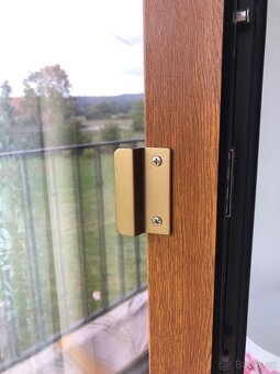 Prodám dveře Oknotherm zlatý dub190x231cm - 6