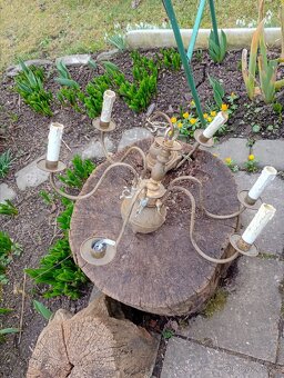 Starý Mosazný Lustr - 6