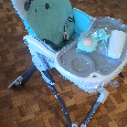 Židle na krmení - tyrkys - 6