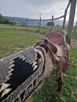 Westernové sedlo NATOWA + deka + podbrušnik - 6
