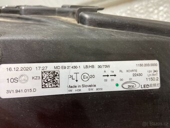 ŠKODA SUPERB 3 FACELIFT levé světlo FULL LED 3V1941015D - 6