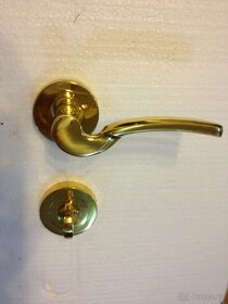 Dveřní WC rozetová klika / kování, zlatá lesk /28ks - 6