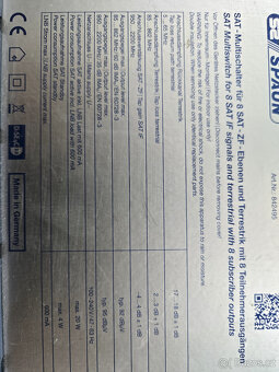 Spaun Sat Compact Multiswitch SMS 9807 NF použitý - 6