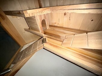 vidaXL Klec křeček 80x40x43 cm, masivní jedlové dřevo - 6