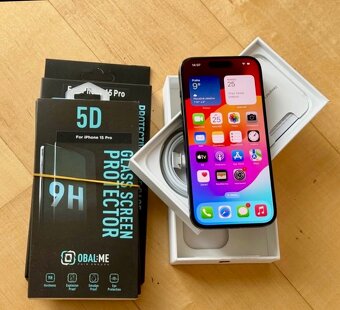 iPhone 15 Pro Modrý Titan BATERIE 100% TOP - 6