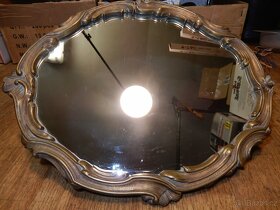 Nádherné starožitné bronzové Biedermeier zrcadlo - 6