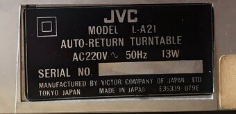 GRAMOFON JVC L-A21 ( 1980) POLOAUTOMAT , NOVÁ JEHLA - 6