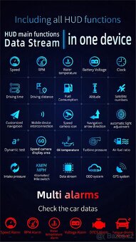 Head up Display OBD 2 + GPS - 6