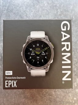 Garmin Epix Sapphire Titan/White Silicon band - 6